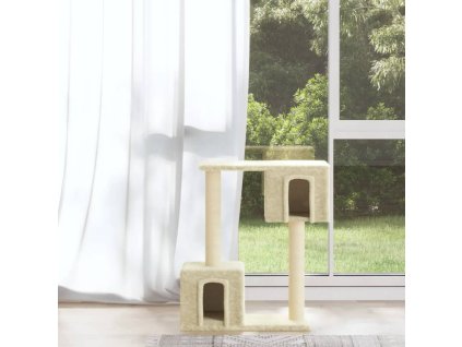 Škrabadlo pro kočky se sisalovými sloupky krémové 60 cm 171430