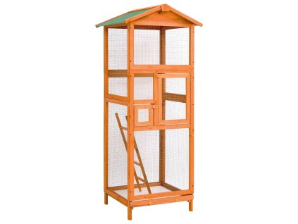 Ptačí klec 68 x 62 x 166 cm masivní jedle 171457