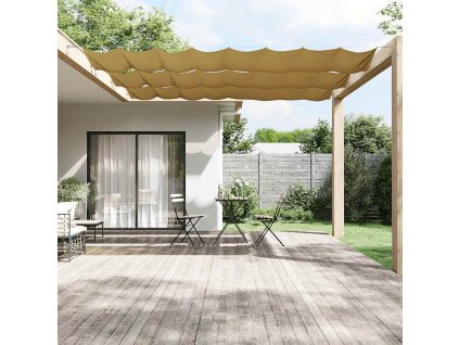 Vertikální markýza béžová 140 x 1 200 cm oxfordská látka 148268