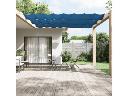 Vertikální markýza modrá 100 x 800 cm oxfordská látka 148455