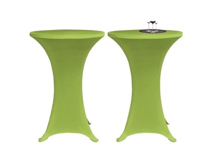 Strečový návlek na stůl 2 ks 70 cm zelený 131432