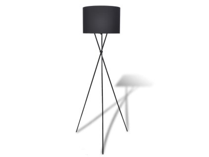 Stojací lampa s vysokým stojanem černá 240901