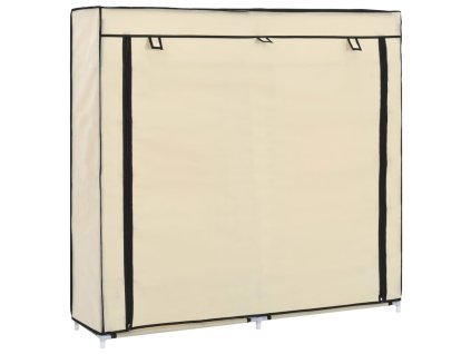 Botník s potahem krémový 115 x 28 x 110 cm textil 282433
