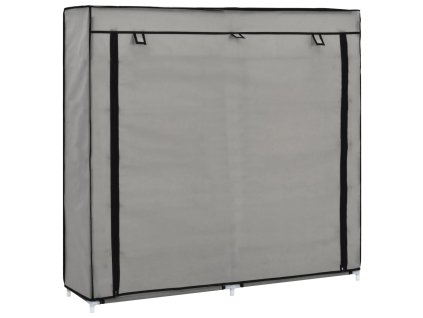 Botník s potahem šedý 115 x 28 x 110 cm textil 282434