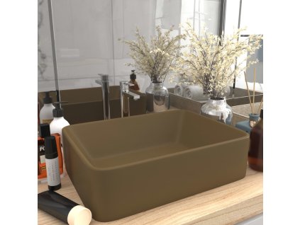 Luxusní umyvadlo matné krémové 41 x 30 x 12 cm keramické 147051