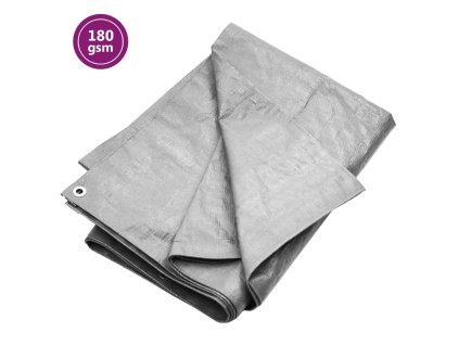 Plachta 180 g/m² 4 x 8 m šedá HDPE 151489