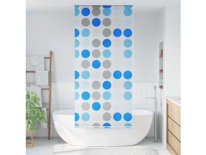 Sprchová roleta 120 x 240 cm kruhový vzor 142855