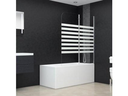 Sprchový kout 120 x 140 cm tvrzené sklo pruhovaný 146225