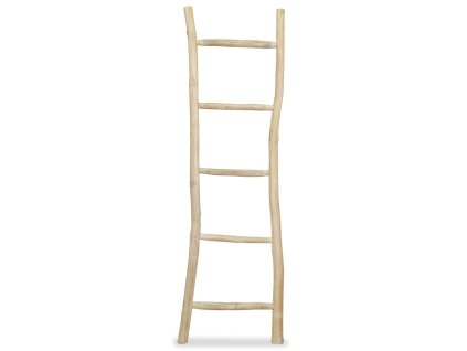 Věšák na ručníky s 5 příčlemi, přírodní teak, 45x150 cm 244568