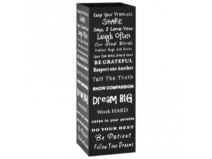 Stojan na deštníky Text ocelový černý 246795