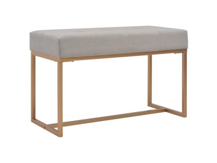 Lavice 80 cm šedá sametová 247558