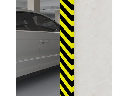 Chránič rohů žlutočerný 6 x 2 x 101,5 cm PU 153095
