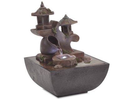 Interiérová fontána s LED osvětlením, polyresin 244286