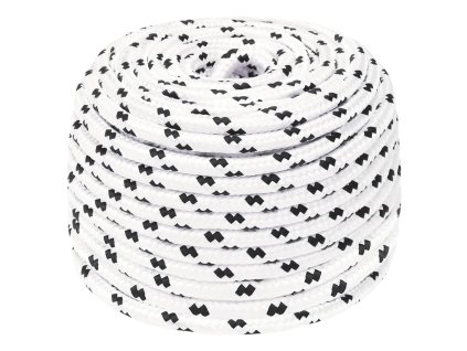 Splétané lodní lano bílé 8 mm x 100 m polyester 152768