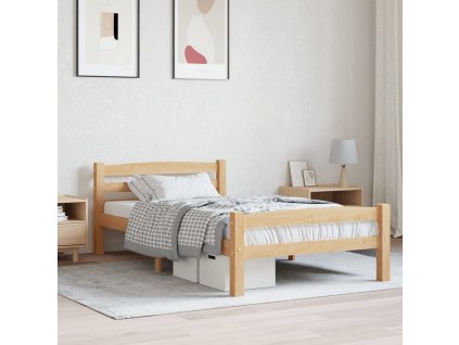 Rám postele bez matrace z masivního borovicového dřeva 90x200cm 322061