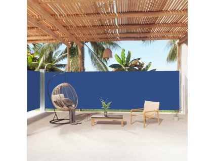 Zatahovací boční markýza modrá 180 x 1 000 cm 318040