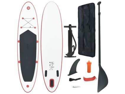 SUP paddleboard s příslušenstvím nafukovací červenobílý 92201