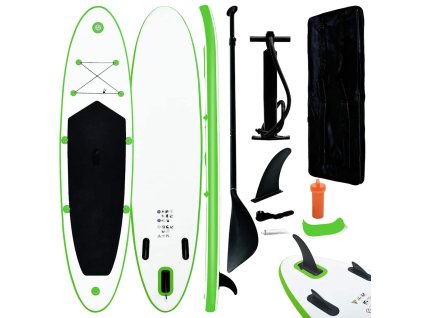 Nafukovací SUP paddleboard zeleno-bílý 92732