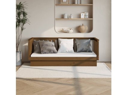 Válenda medově hnědá 75 x 190 cm masivní borové dřevo 821577