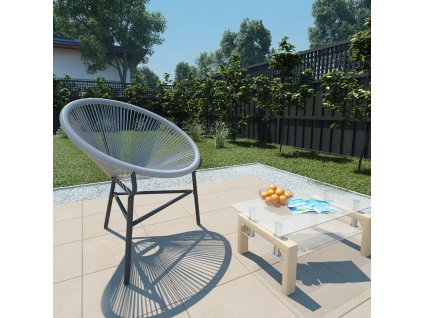 Zahradní křeslo Moon polyratan šedé 44481