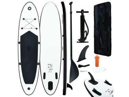 Nafukovací SUP paddleboard černo-bílý 92730