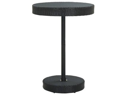 Zahradní stůl černý 75,5 x 106 cm polyratan 45859