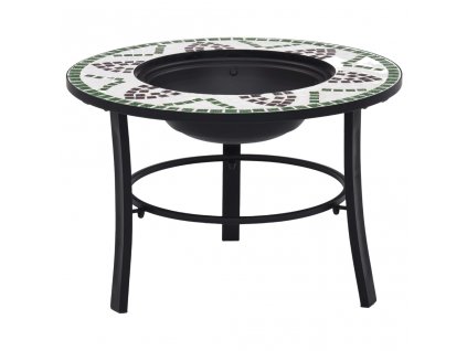 Mozaikové ohniště zelené 68 cm keramika 46722