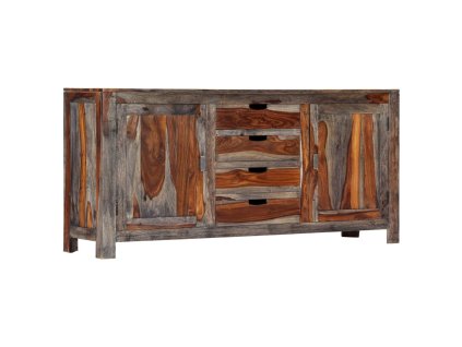 Příborník šedý 160 x 40 x 75 cm masivní akáciové dřevo 247983
