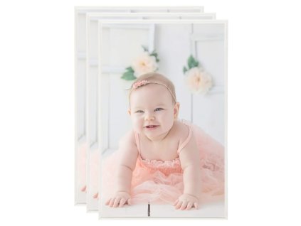 Fotorámečky koláž 3 ks na stůl stříbrné 13x18 cm MDF 332157