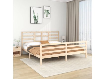Rám postele bez matrace masivní dřevo 200 x 200 cm 3105880