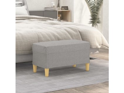 Lavice světle šedá 70 x 35 x 41 cm textil 349367