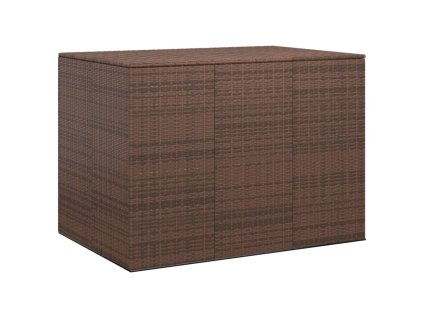Zahradní úložný box PE ratan 145 x 100 x 103 cm hnědý 317230