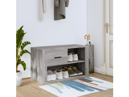 Botník šedý sonoma 80x35x45 cm kompozitní dřevo 816758