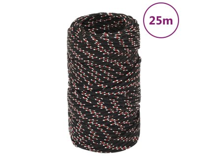 Lodní lano černé 2 mm 25 m polypropylen 152317