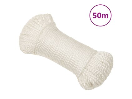 Pracovní lano bílá 8 mm 50 m polypropylen 153046