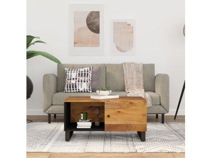 Konferenční stolek 80 x 50 x 40 cm masivní mangovník a kompozit 350635