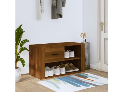 Botník hnědý dub 80x35x45 cm kompozitní dřevo 816759