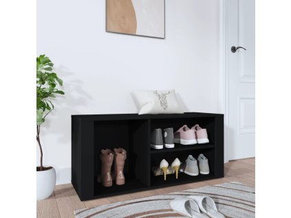 Botník černý 100x35x45 cm kompozitní dřevo 816921