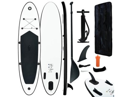 Nafukovací SUP paddleboard černo-bílý 92728
