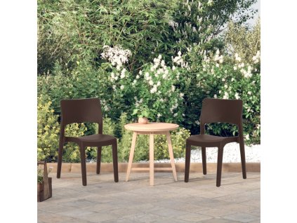 Zahradní židle 2 ks mocca polypropylen 317727
