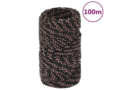 Lodní lano černé 2 mm 100 m polypropylen 152319