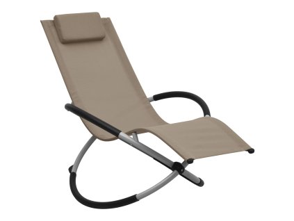 Dětské zahradní lehátko ocel taupe 47795