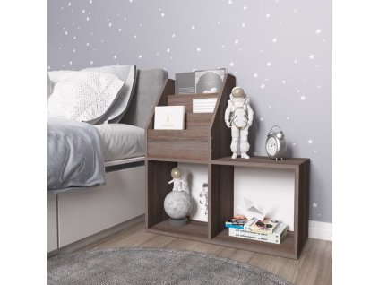 Dětský regál na časopisy šedý dub sonoma 71x30x78,5 cm kompozit 339519