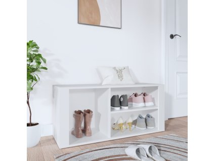 Botník bílý 100x35x45 cm kompozitní dřevo 816920