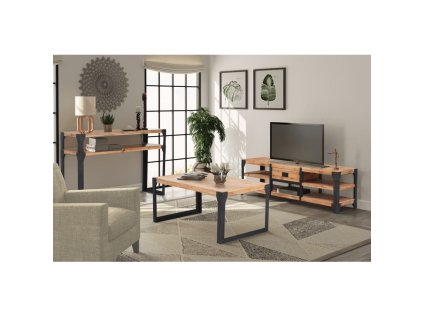 3ks set nábytku do obývacího pokoje, masivní akáciové dřevo 274708