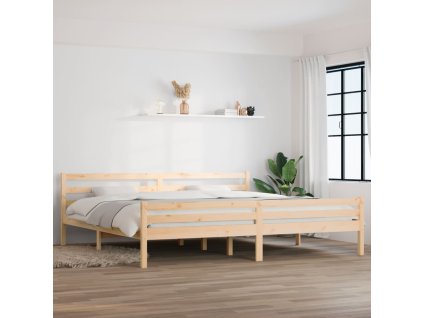 Rám postele bez matrace masivní dřevo 200 x 200 cm 814839