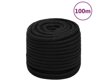Pracovní lano černé 18 mm 100 m polyester 152839