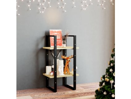 Knihovna se 2 policemi 40 x 30 x 70 cm masivní borovice 806412