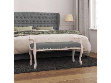 Lavice tmavě šedá 110 x 45 x 60 cm textil 344437