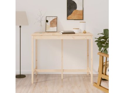 Barový stolek 140 x 80 x 110 cm masivní borové dřevo 822157